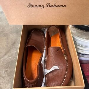 Tommy Bahama Brown Leather Men's Loafers